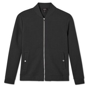 MAGASCHONI Man Black Zip up lightweight Jacket Size Large w/pockets NWT